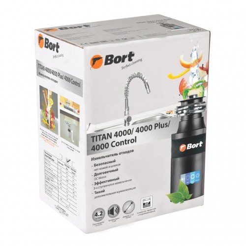 Измельчитель пищевых отходов Bort TITAN 4000 Plus (91275776)
